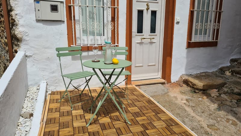 Patio delantero de la casa rural Casa Balea